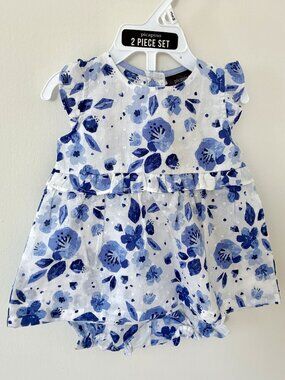 NWT Picapino Baby Girl Dress Matching Set - 3-6 Months